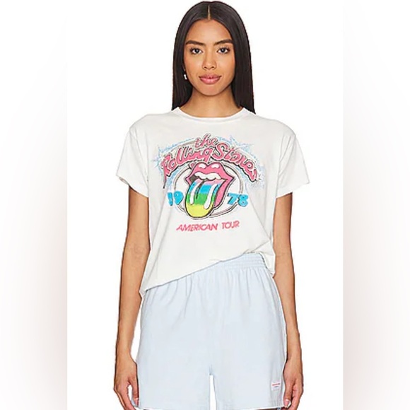 DAYDREAMER ROLLING STONES 1978 SOLO TEE IN VINTAGE WHITE - Picture 1 of 8